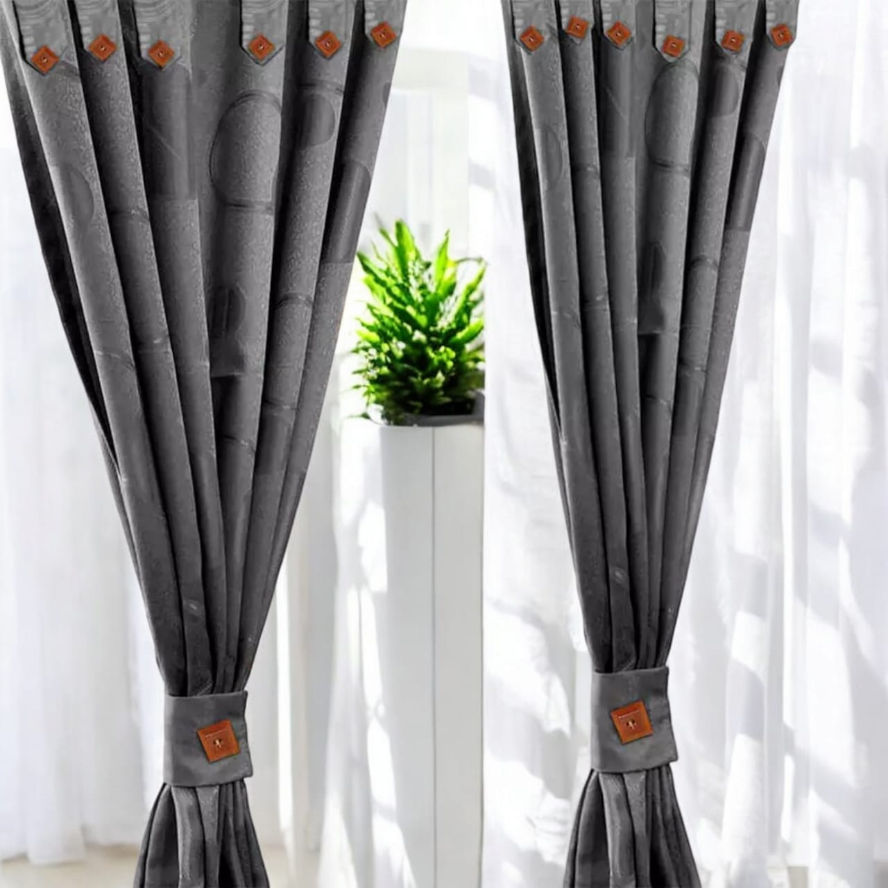 Cortina de Ojal Yacar Gris 265 cm