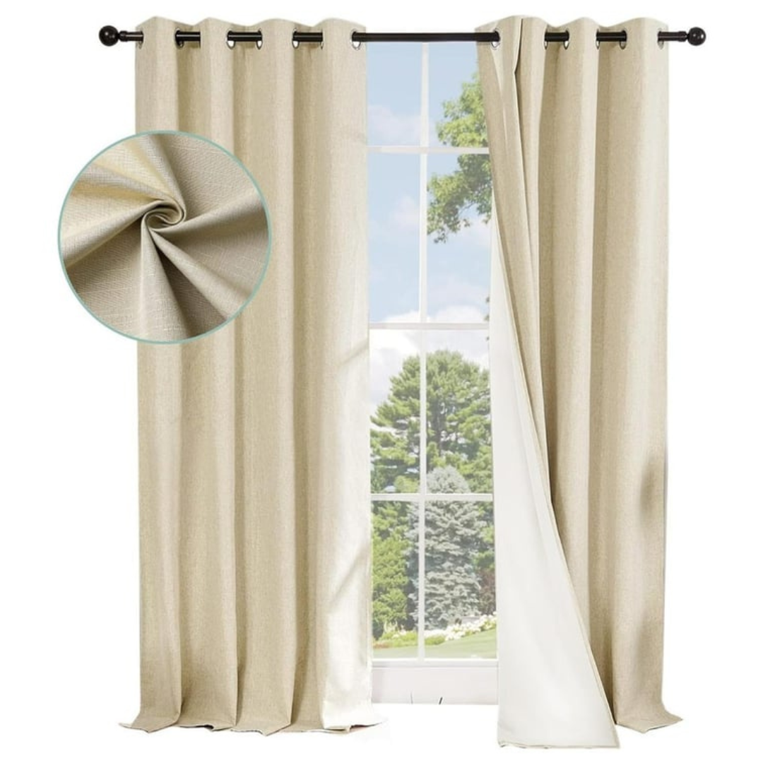 Cortina 100% Blackout Set 2 270x220 - Beige