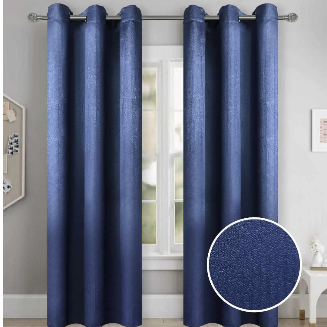 Cortina 100% Blackout Set 2 270x220 - Azul Oscuro