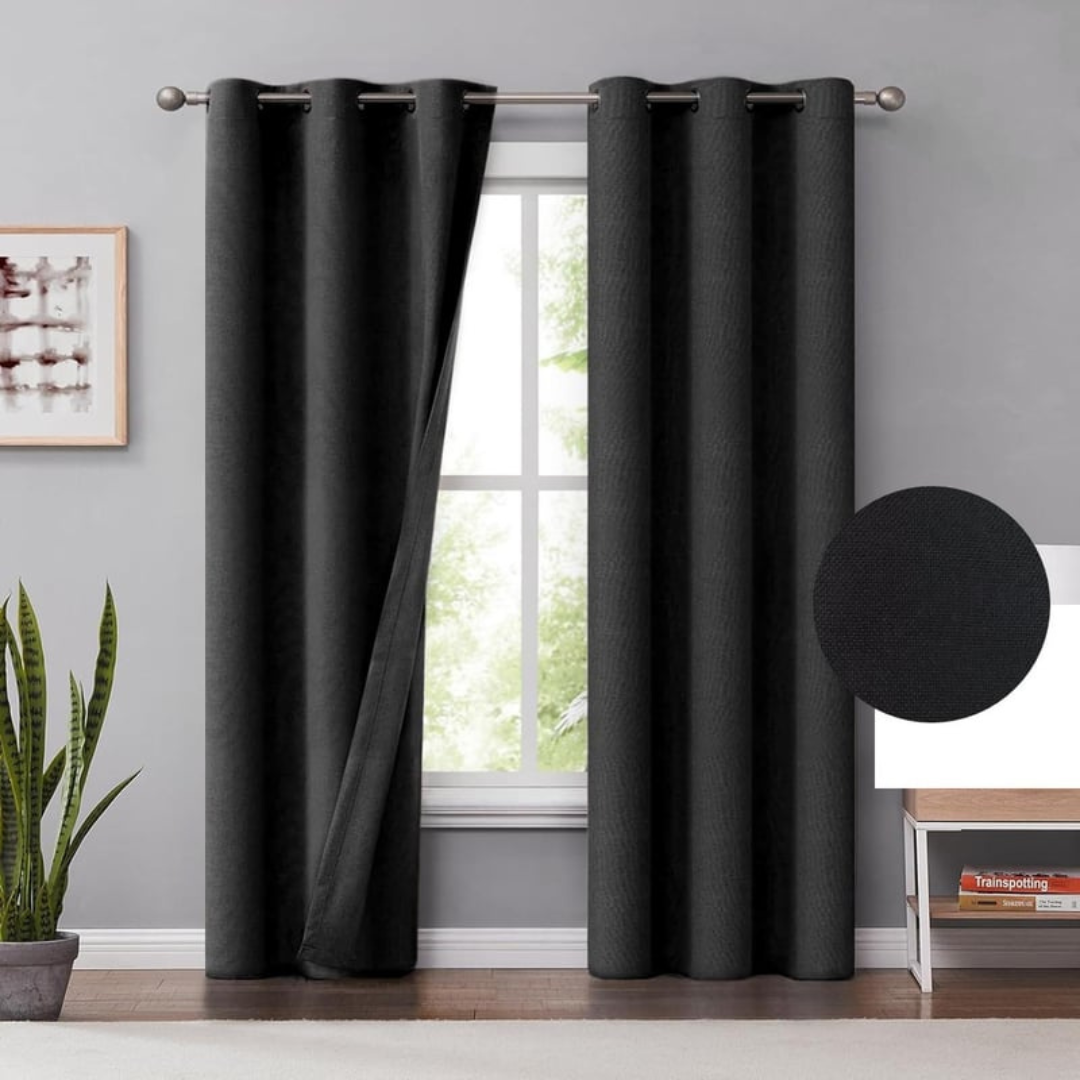 Cortina 100% Blackout Set 2 270x220 - Negra