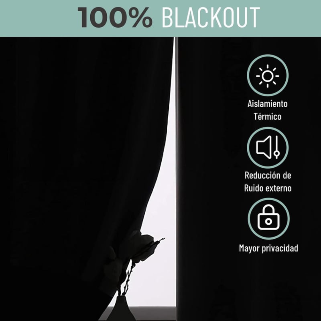 Cortina 100% Blackout Set 2 270x220 -Rosa