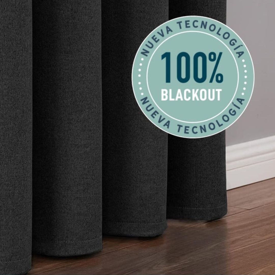 Cortina 100% Blackout Set 2 270x220 - Negra