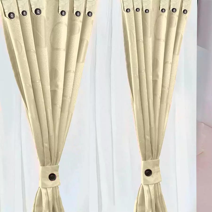 Cortina de Ojal Yacar Beige 265 cm