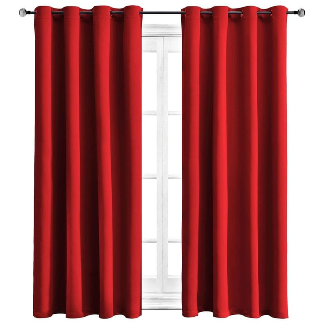 Cortina 100% Blackout  Set 2  270x220 - Roja