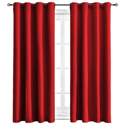 Cortina 100% Blackout  Set 2  270x220 - Roja