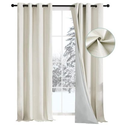 Cortina 100% Blackout  Set 2  270x220 - Crema