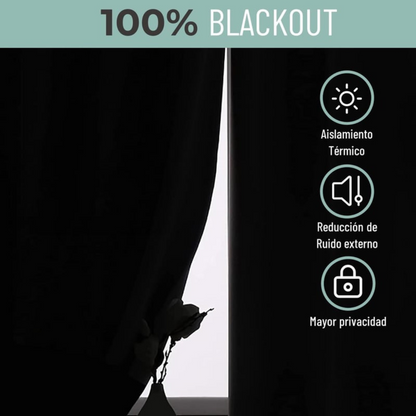 Cortina 100% Blackout  Set 2  270x220 -Rosa