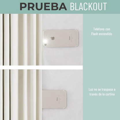 Cortina 100% Blackout  Set 2  270x220 - Crema