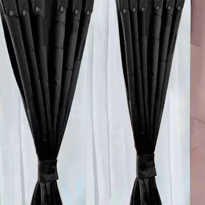 Cortina de Ojal Yacar Negro 265 cm
